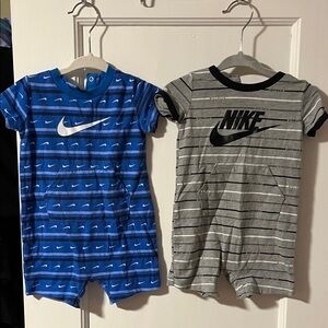 Nike Infant Romper Duo - Blue and Gray